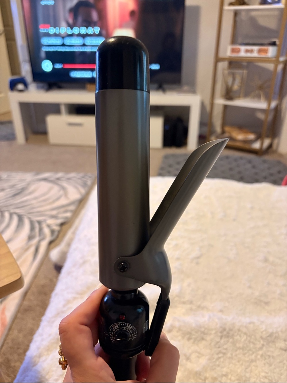 Gray Women's Clamp Curling Iron - Unbranded